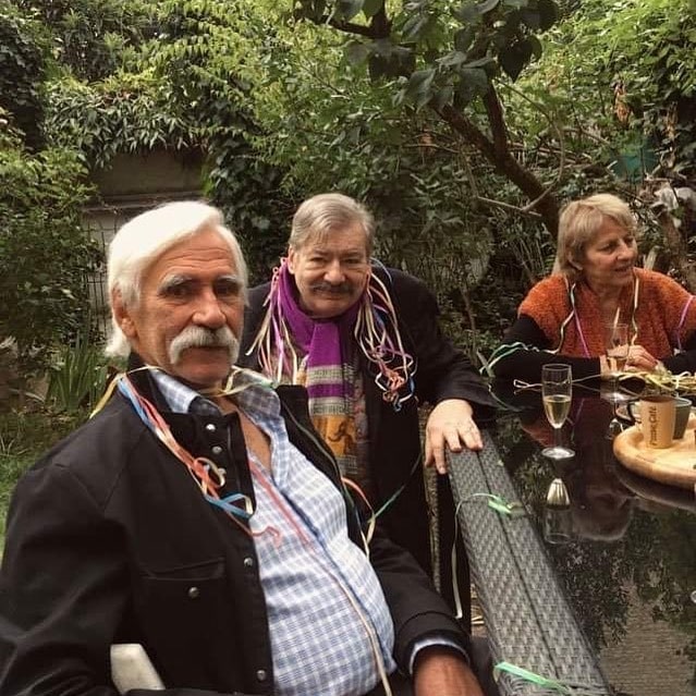 Catherine Hubeau with her friends